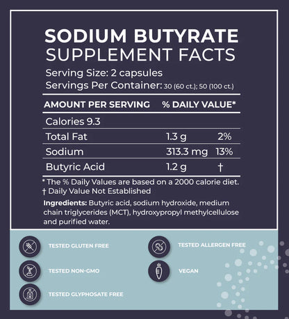 Sodium Butyrate (60 capsules)