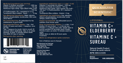 Quicksilver Scientific Liposomal Vitamin C+ Elderberry